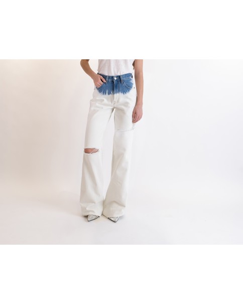Salt And Pepper - Marissa Sea Waves Ripped Pants Salt And Pepper - Marissa Sea Waves Ripped Pants