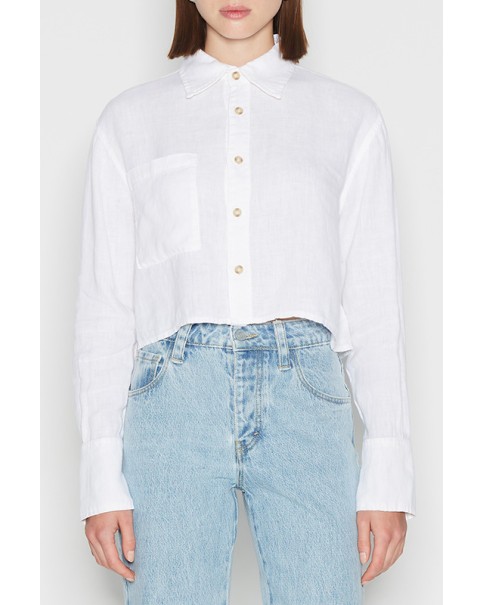 Nadia Rapti - Chic Salt Crop Shirt Nadia Rapti - Chic Salt Crop Shirt