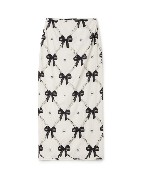 Milkwhite - Pencil Skirt with Crystal Details