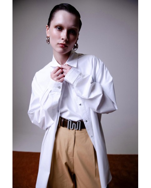 Milkwhite - Oversized Unisex Shirt Milkwhite - Oversized Unisex Shirt
