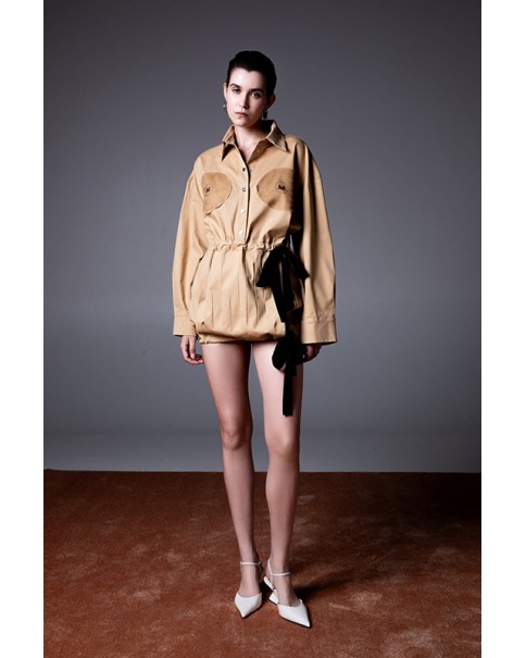 Milkwhite - Mini Long Sleeves Dress Milkwhite - Mini Long Sleeves Dress