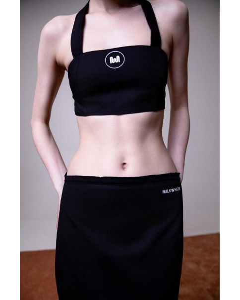 Milkwhite - Midi Skirt with Bow Details