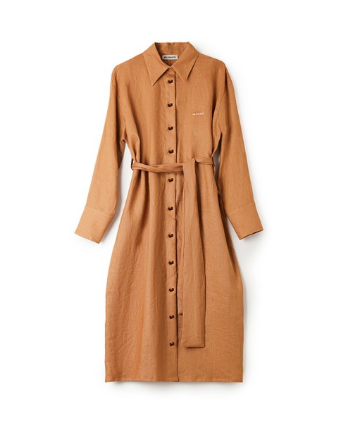 Milkwhite - Midi Shirt Dress with MILKWHITE Logo Milkwhite - Midi Shirt Dress with MILKWHITE Logo