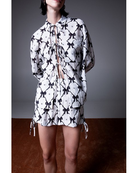 Milkwhite - Shirt with Bow Details Milkwhite - Shirt with Bow Details