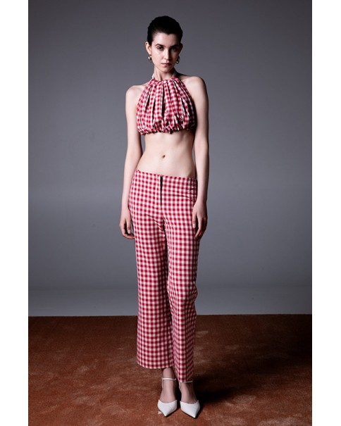 Milkwhite - Cropped Vichy Pants Milkwhite - Cropped Vichy Pants